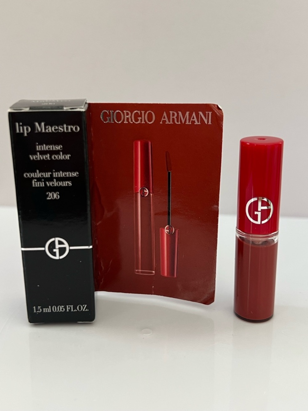 Giorgio Armani Lip Maestro 206 Mini Liquid Lipstick, New